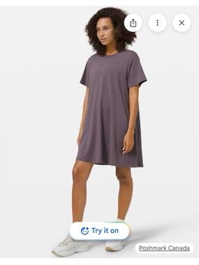 Lululemon All Yours Tee Dress in Moon Phase s10